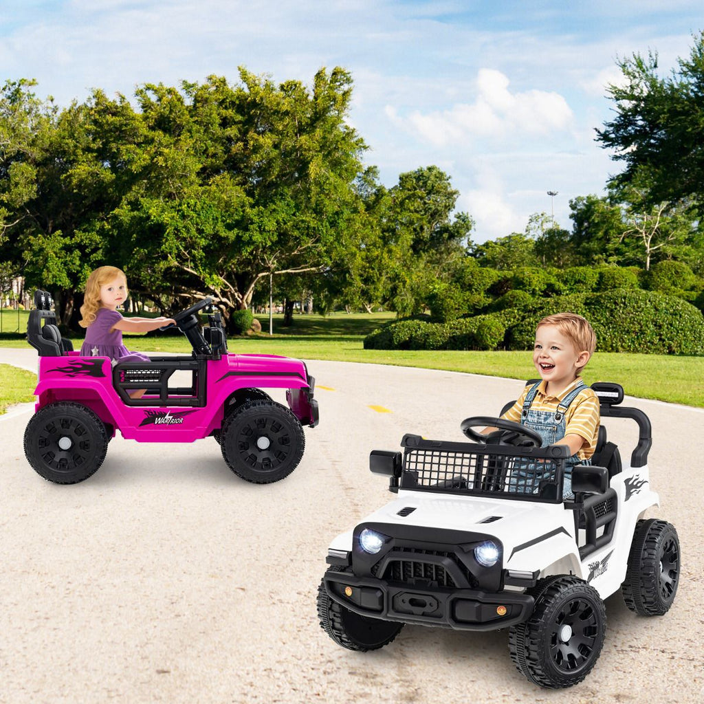 SEDOL 12V Electric Ride-On Truck for Kids with Parental Remote Control Dual 25W Motors All-Terrain Shock Absorbers LED Headlights and Soft-Start Safety System