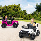 SEDOL 12V Electric Ride-On Truck for Kids with Parental Remote Control Dual 25W Motors All-Terrain Shock Absorbers LED Headlights and Soft-Start Safety System