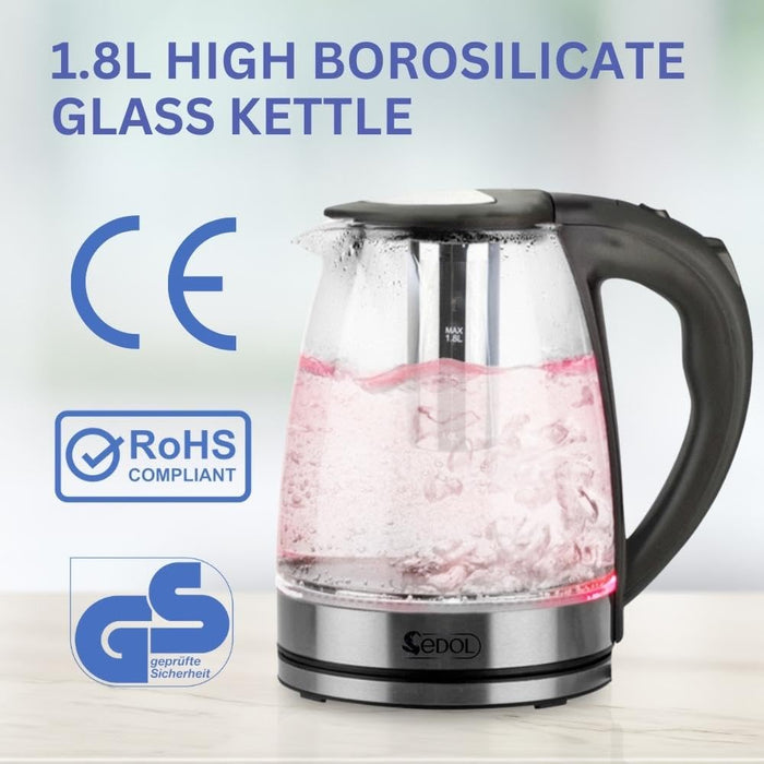 electric glass kettle with led - sedol (4)