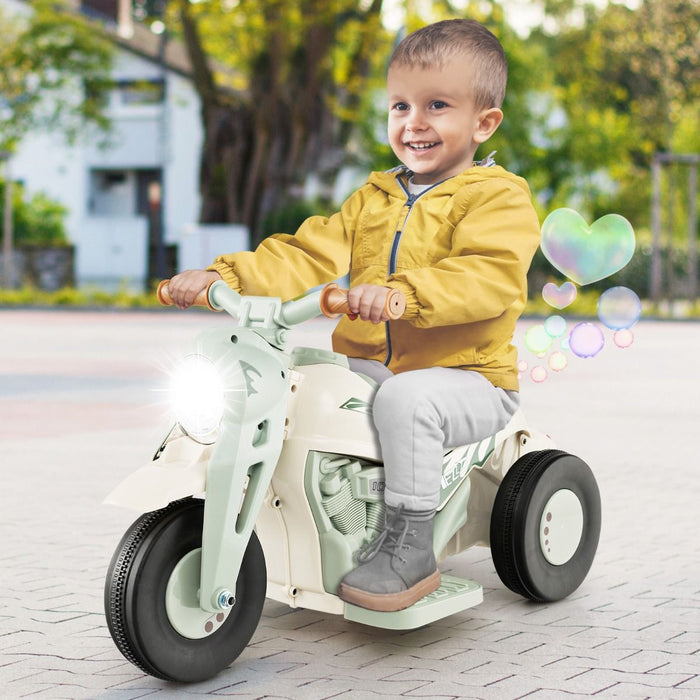 6V Kids Electric Motorcycle – Bubble Maker, Music & LED Headlights