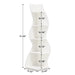 SEDOL Corner Shelf 5-Tier Modern Wall Bookshelf Stylish Tall Corner Storage Rack Small White Bookcase Plant Stand for Living Room Bedroom Office Space Saving