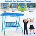 2-Seater Kids Swing Chair with Adjustable Canopy & Safety Belts