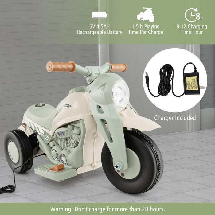 6V Kids Electric Motorcycle – Bubble Maker, Music & LED Headlights