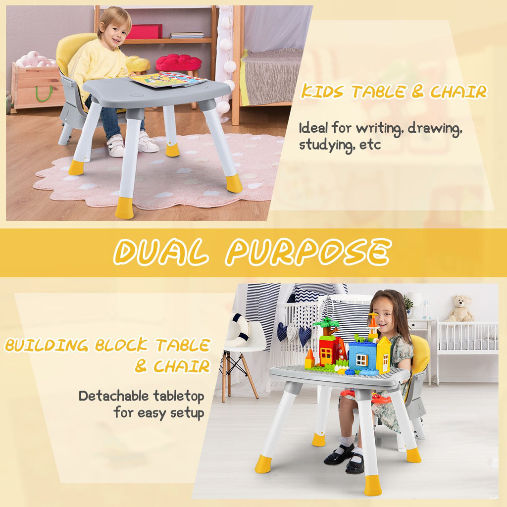 SEDOL 6-in-1 Ultimate Baby-to-Toddler High Chair & Activity Station with Building Block Tabletop Parental Booster Seat and Waterproof PU Leather Cushion – 25kg Capacity