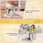 SEDOL 6-in-1 Ultimate Baby-to-Toddler High Chair & Activity Station with Building Block Tabletop Parental Booster Seat and Waterproof PU Leather Cushion – 25kg Capacity