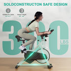 SEDOL Magnetic Exercise Bike 32-Level Resistance Indoor Stationary Cycle with Bluetooth App LCD Monitor and Tablet Holder 300lbs Capacity Home Gym Equipment