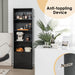 6-Tier Modern Wooden Bookshelf with 4 Open Shelves and 2 Drawers