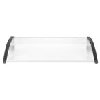 120x80cm Door Canopy – Outdoor Rain Cover Awning for Front Door, Window or Patio (White/Black)