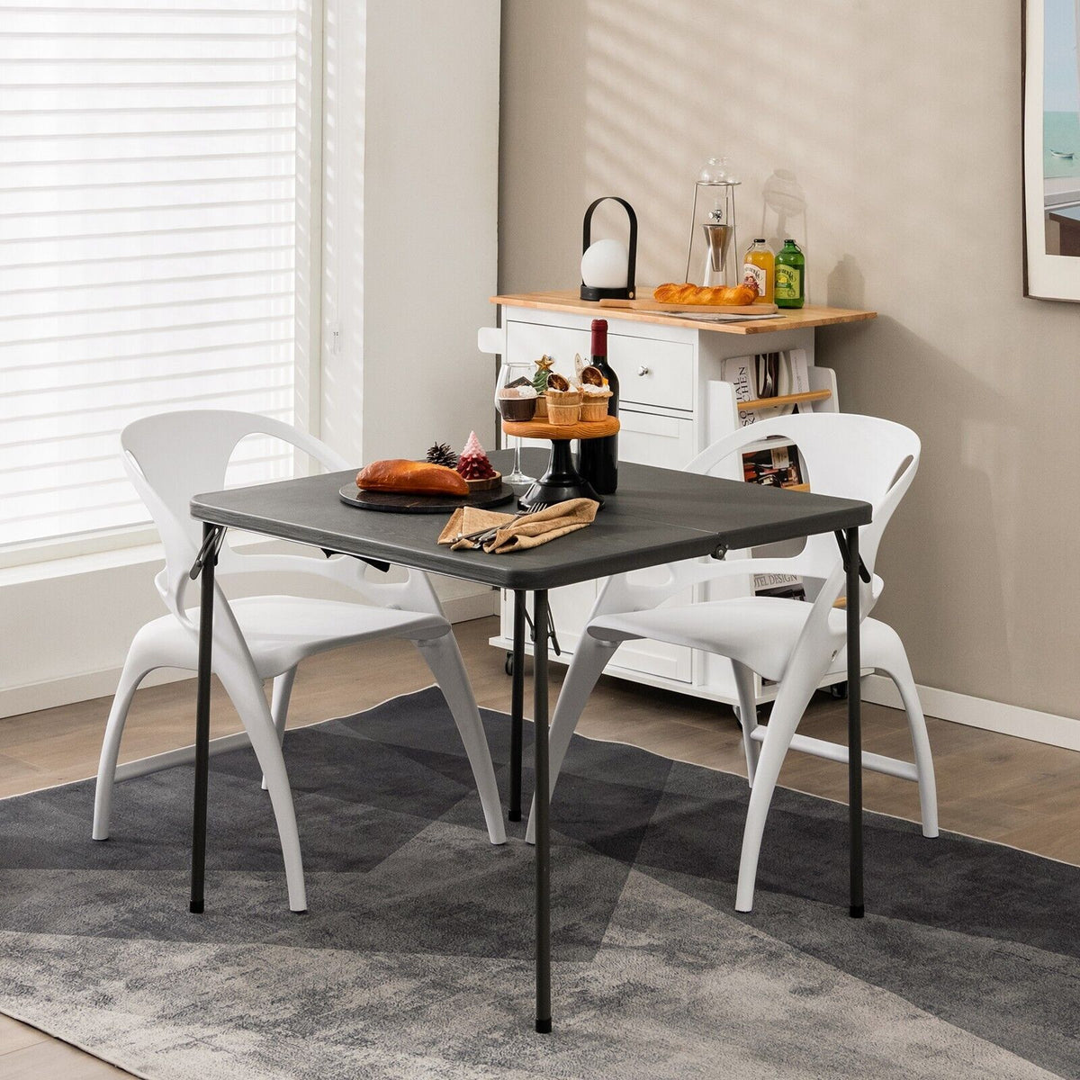Folding Camping Table with Handle for Indoor Outdoor Use