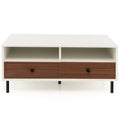Rectangle Sofa Tea Table with Sturdy Metal Legs for Home Office