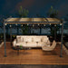 3x4m Outdoor Retractable Pergola with Adjustable Sun Shade Canopy