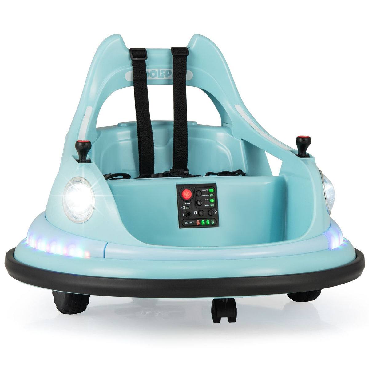 SEDOL 12V High-Performance Kids Bumper Car with 5-Point Safety Harness 360° Zero-Turn Dual Joysticks and 5-Mode LED Light Show – 12V Powered for Ages 3+