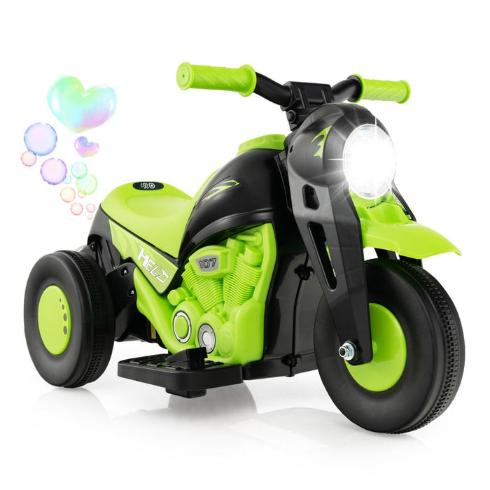 6V Kids Electric Motorcycle – Bubble Maker, Music & LED Headlights