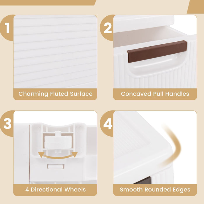 3/4/5-Drawer Narrow Storage Cabinet for Small Space