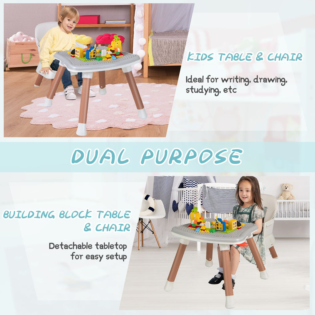 SEDOL 6-in-1 Ultimate Baby-to-Toddler High Chair & Activity Station with Building Block Tabletop Parental Booster Seat and Waterproof PU Leather Cushion – 25kg Capacity