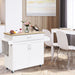 Rolling Kitchen Storage Trolley with Adjustable Shelf and Drawer