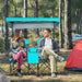 Double Folding Camping Chair with Canopy and Armrests