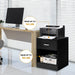 2-Tier Nightstand with Drawer and Open Component