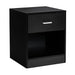 2-Tier Nightstand with Drawer and Open Component