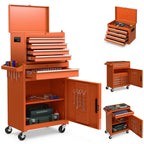 High-Capacity Rolling Tool Cabinet – Lockable Wheels, Metal 2‑in‑1 Chest & Base