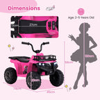 6V Kids Quad Ride-On – One-Button Start ATV with Tread Tires & MP3 Player