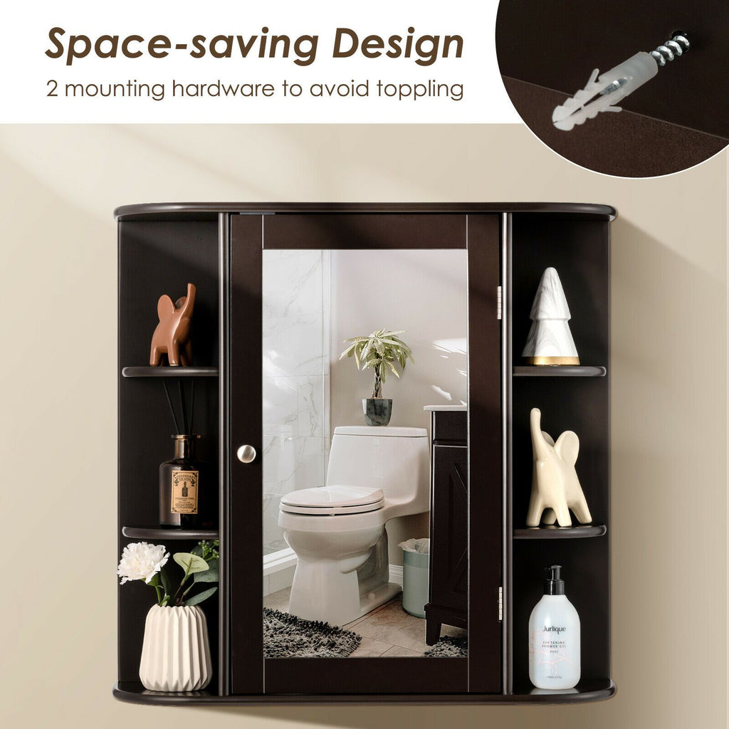 3-Tier Mirrored Wall Mounted Bathroom Cabinet