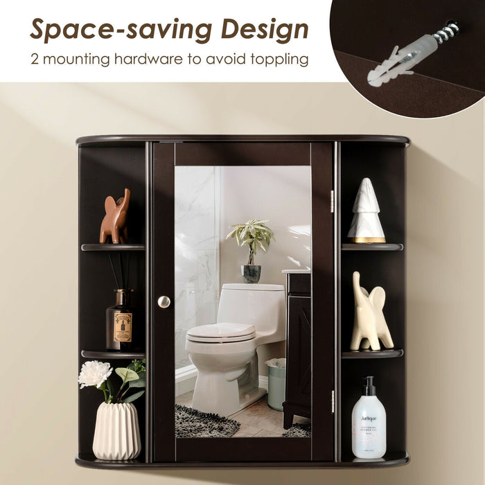 3-Tier Mirrored Wall Mounted Bathroom Cabinet