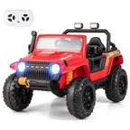 SEDOL 12V Parent-Child Ride-On Truck with 100kg High-Capacity Load High-Torque Dual Motors Parental Remote Control and Integrated Adult Seat with Folding Foot Pedals