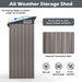 All-Weather Outdoor Storage Shed – Waterproof Garden Utility Cabinet with Sloping Roof