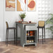 Counter Height Table with Storage Rectangular Pub Dining Table