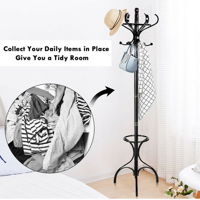 Wooden Coat and Hat Stand