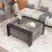 92Cm Square Coffee Table with Sliding Top and Hidden Compartment