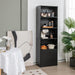 6-Tier Modern Wooden Bookshelf with 4 Open Shelves and 2 Drawers