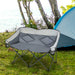 Double Folding Camping Chair with Padded Seat and Storage Pockets