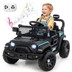 SEDOL 12V Electric Ride-On Truck for Kids with Parental Remote Control Dual 25W Motors All-Terrain Shock Absorbers LED Headlights and Soft-Start Safety System
