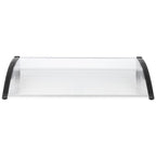 120x80cm Door Canopy – Outdoor Rain Cover Awning for Front Door, Window or Patio (White/Black)