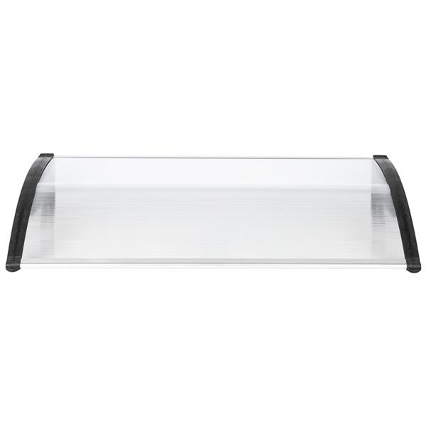120x80cm Door Canopy – Outdoor Rain Cover Awning for Front Door, Window or Patio (White/Black)