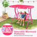 2-Seater Kids Swing Chair with Adjustable Canopy & Safety Belts