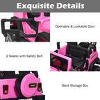 SEDOL 2-Seater 12V Electric Kids Ride-On Truck with Dual Storage Compartments Parental Remote Control High-Capacity 7Ah Battery and All-Terrain Spring Suspension – 50kg Limit