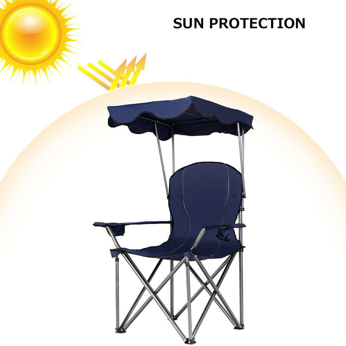 Folding Camping Chair with Shade Canopy