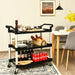 3-Tier Multifunctional Utility Cart with Flexible Wheels