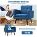 Mid-Century Modern Upholstered Accent Chair with Rubber Wood Legs