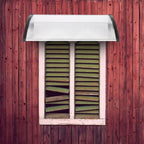 120x80cm Door Canopy – Outdoor Rain Cover Awning for Front Door, Window or Patio (White/Black)