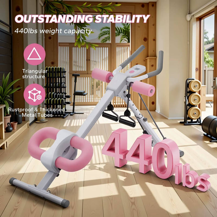 Ab Machine – Adjustable Ab Trainer, Foldable Abdominal Exercise Equipment