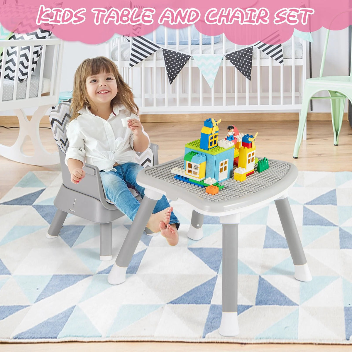 SEDOL 6-in-1 Ultimate Baby-to-Toddler High Chair & Activity Station with Building Block Tabletop Parental Booster Seat and Waterproof PU Leather Cushion – 25kg Capacity
