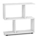 2-Tier Irregular Storage Shelf Wood Shelving Units with 4 Compartments