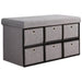folding fabric ottoman storage box with 6 storage drawers - sedol (1)