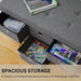 folding fabric ottoman storage box with 6 storage drawers - sedol (2)