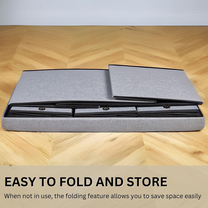 folding fabric ottoman storage box with 6 storage drawers - sedol (6)