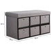 folding fabric ottoman storage box with 6 storage drawers - sedol (7)